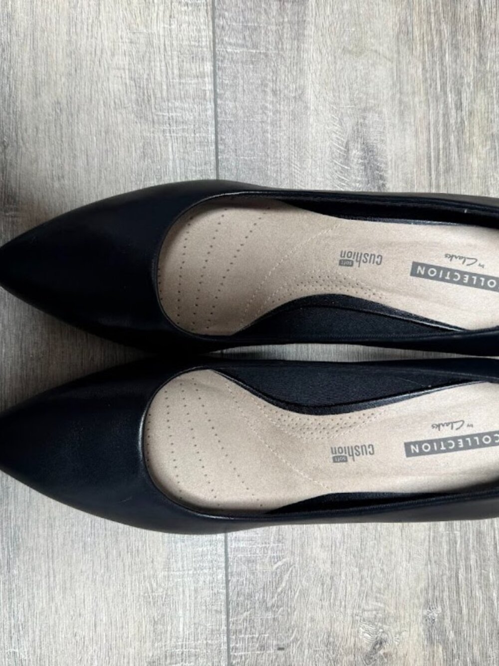 Clarks Linvale Jerica Black Leather Pumps Women's Size 7.5 - Picture 2 of 8